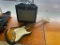 Fender Squier Strat Guitar & Speaker