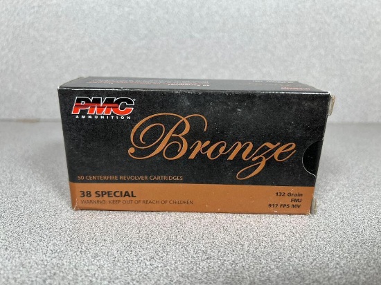 PMC Bronze 38 Special 132GR FMJ 917 FPS 50/Ct