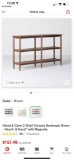 Wood & Cane 3 - Shelf Console Bookcase Brown