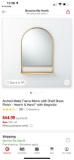 Arched Metal Frame Mirror