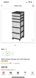 IRIS 6 Drawer Storage Cart with Organizer