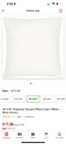 18x18 Square Pillow Insert White