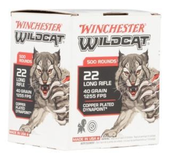 Winchester Wildcat - 40gr .22LR LRN - 500 Rounds