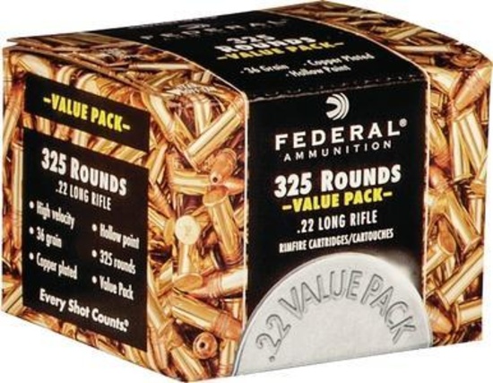 Federal Value Pack - 36gr .22LR CPHP - 325 Rounds