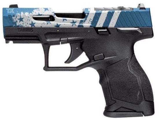 Taurus TX? 22 Pistol - Blue US Flag Engraved Slide | .22LR | 3.6" Barrel | 13rd