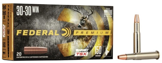 Federal P3030G Premium 3030 Win 150 gr Barnes TSX 20 Per Box
