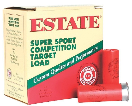 Estate Cartridge SS12L75 Super Sport Competition Target 12 Gauge 2.75 1 18 oz 7.5 Shot 25 Per Box