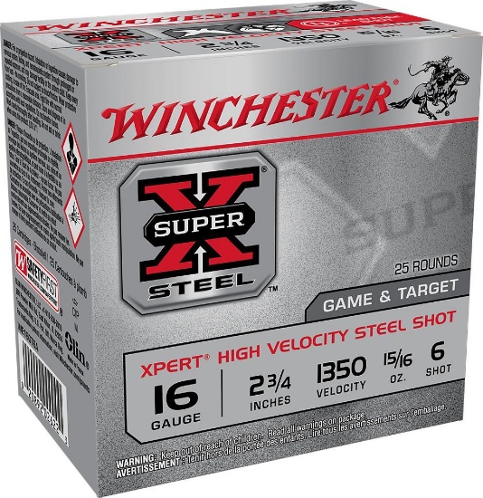 Winchester Ammo WE16GT6A Super X Xpert High Velocity 16 Gauge 2.75 1516 oz 6 Shot 25 Per Bx