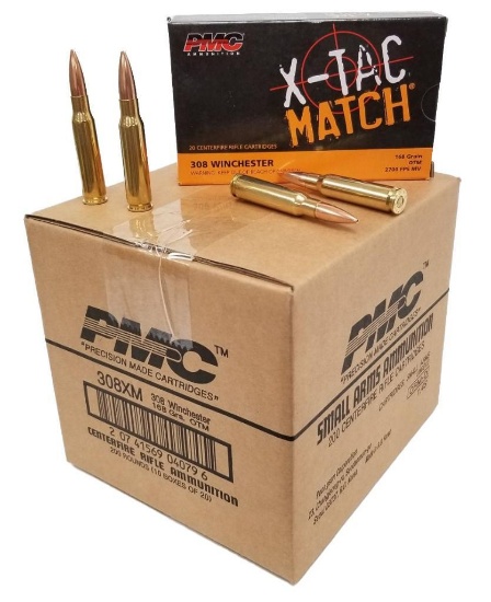 PMC X-TAC Match .308 Winchester Rifle Ammo - 168 Grain | OTM