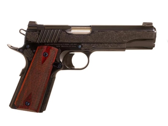 Standard Manufacturing 1911 Pistol - Blued Finish | .45ACP | 5" Barrel | 7rd | Rosewood Grips |