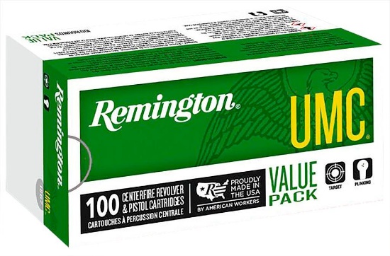 Remington Ammunition 23687 UMC Value Pack 40 SW 180 gr 1015 fps Jacketed Hollow Point JHP 100 Box