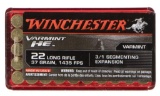Winchester Ammo S22LRFSP Varmint HE 22 LR 37 gr 31 Segmenting Expansion 50 Box