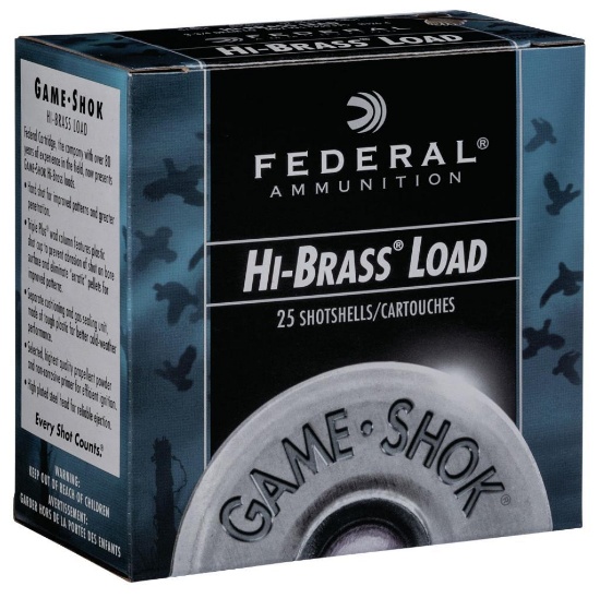 Federal H2045 GameShok High Brass 20 Gauge 2.75 1 oz 1220 fps 5 Shot 25 Bx