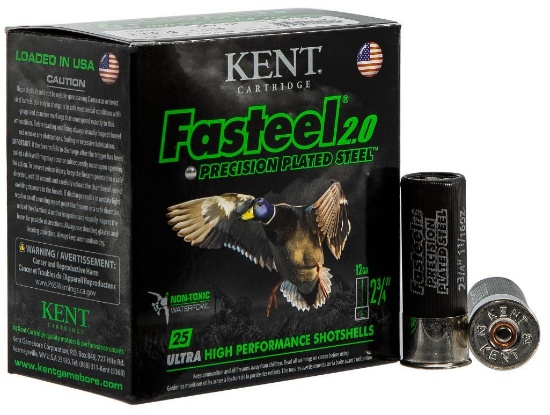 Kent Cartridge K122FS304 Fasteel 2.0 12 Gauge 2.75 1 116 oz 4 Shot 25 Per Box