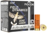 Fiocchi 12GT75 Field Dynamics Dove Quail 12 Gauge 2.75 1 oz 1250 fps 7.5 Shot 25 Bx