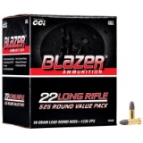 CCI 10022 Blazer Value Pack 22 LR 38 gr 1235 fps Lead Round Nose LRN 525 Box