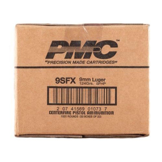 PMC SFX 9mm Luger Handgun Ammo - 124 Grain | SFHP - 1000 Round Case ...