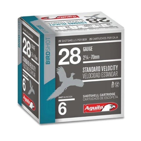 Aguila Ammunition 28ga Birdshot 2.75 inch Shotgun Shells - #6 Shot | 1oz | 1200 fps