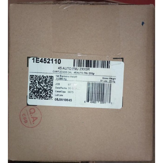 Aguila Ammunition .45 Auto Handgun Ammo - 230 Grain | FMJ