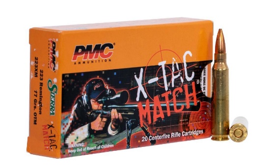 PMC 223XM XTac Match Competition 223 Rem 77 gr Open Tip Match OTM 20 Per Box