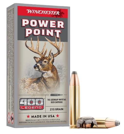 Winchester Ammo X4001 PowerPoint 400 Legend 215 gr PowerPoint PP 20 Per Box