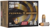 Federal P9HSD1 Premium Personal Defense 9mm Luger 135 gr HydraShok Deep Hollow Point 20 Per Box