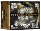 Federal PD40P1 Premium Personal Defense Punch 40 SW 165 gr 1130 fps Jacketed Hollow Point JHP 20 Bx