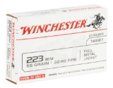 Winchester Ammo W223K USA 223 Rem 55 gr 3240 fps Full Metal Jacket FMJ 20 Bx