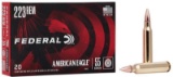 Federal AE223 American Eagle Rifle 223 Rem 55 gr Full Metal Jacket Boat Tail 20 Per Box