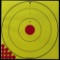 Birchwood Casey LRBET5PK ShootNC Reactive Target SelfAdhesive Paper RedYellow 17.75 Bullseye 5 Pack