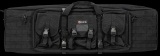 GPS Bags DRC42 Double Rifle Case Black 600D Polyester w 2 Padded Pistol Sleeves MOLLE Webbing