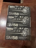 Lot of 3 Shure SM58 Microphones