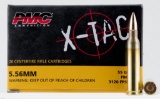 PMC 556X XTac Target 5.56x45mm NATO 55 gr Full Metal Jacket BoatTail FMJBT 20 Per Box