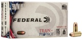 Federal TP9VHP1 Train Protect Training 9mm Luger 115 gr Versatile Hollow Point VHP 50 Per Box