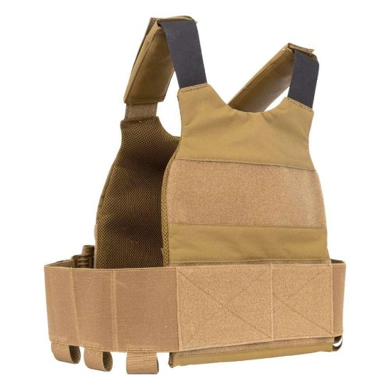 Guard Dog Body Armor Trakr Pro Plate Carrier w/ Front Placard FDE - Adjustable - Tactical Gear