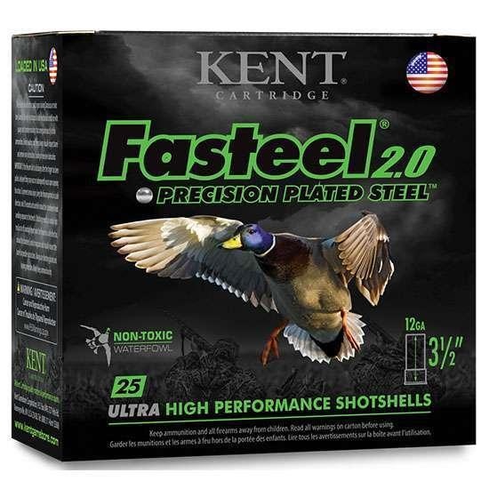 Kent Cartridge K122Fs302 Fasteel 2.0 12 Gauge 2.75 1-1/16 Oz 2 Shot 25 Bx