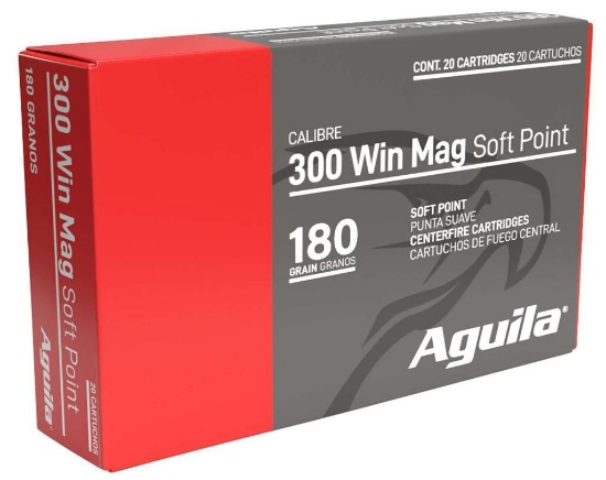 Aguila 82044Ag 300 Win Mag 180 Gr Soft Point Interlock Boat Tail Soft Point 20 Per Box