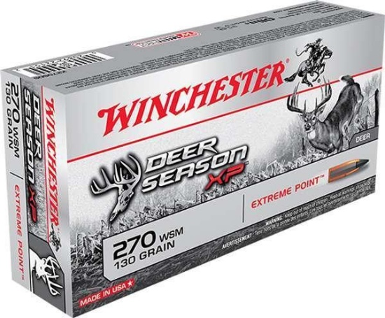 Winchester Ammo X270Sds Deer Season Xp 270 Wsm 130 Gr Extreme Point 20 Bx