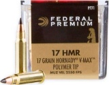Federal P771 Premium V- Shok 17 Hmr 17 Gr Hornady V-Max (Vmx) 50 Bx