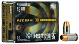Federal P45Hst2S Premium Personal Defense 45 Acp 230 Gr Hst Jacketed Hollow Point 20 Bx