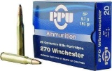 Ppu Pp2702 Standard Rifle 270 Win 150 Gr Soft Point (Sp) 20 Bx