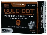 Speer Ammo 23974Gd Gold Dot Personal Protection 40 S&W 180 Gr Hollow Point (Hp) 20 Bx