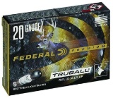 Federal Pb203Rs Premium Vital-Shok Truball 20 Gauge 2.75 Rifled Slug 3/4 Oz Slug Shot 5 Bx