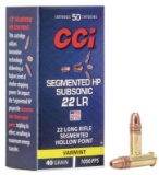 Cci 22 Lr Quick Shok Sub-Sonic 50/Box