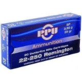 Ppu Pp22250 Standard Rifle 22-250 Remington 55 Gr Soft Point (Sp) 20 Bx