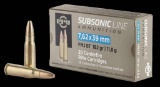 Ppu Pps76239 Subsonic 7.62X39Mm 182 Gr Full Metal Jacket (Fmj) 20 Bx