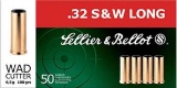 Sellier & Bellot Sb32Swlb Handgun 32 S&W Long 100 Gr Wadcutter (Wc) 50 Bx