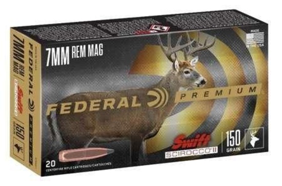 Federal P7Rss1 Premium 7Mm Rem Mag 150 Gr Swift Scirocco Ii 20 Bx