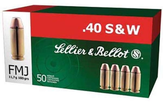 Sellier & Bellot Sb40B Handgun 40 S&W 180 Gr Full Metal Jacket (Fmj) 50 Bx