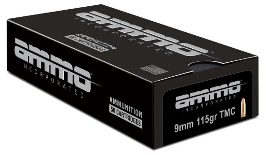 Ammo Inc 9115Tmca50 9Mm Luger 115 Gr Total Metal Coating 50 Bx